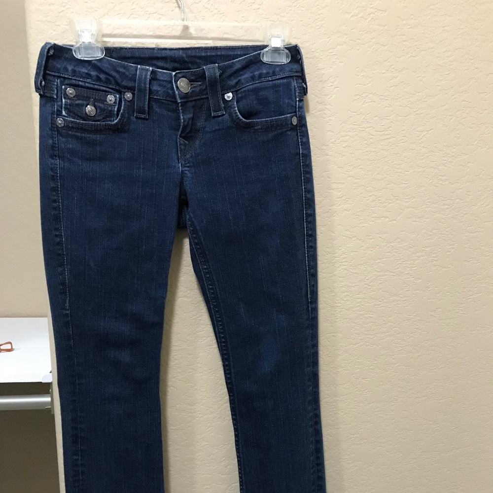 True Religion dark denim jeans.